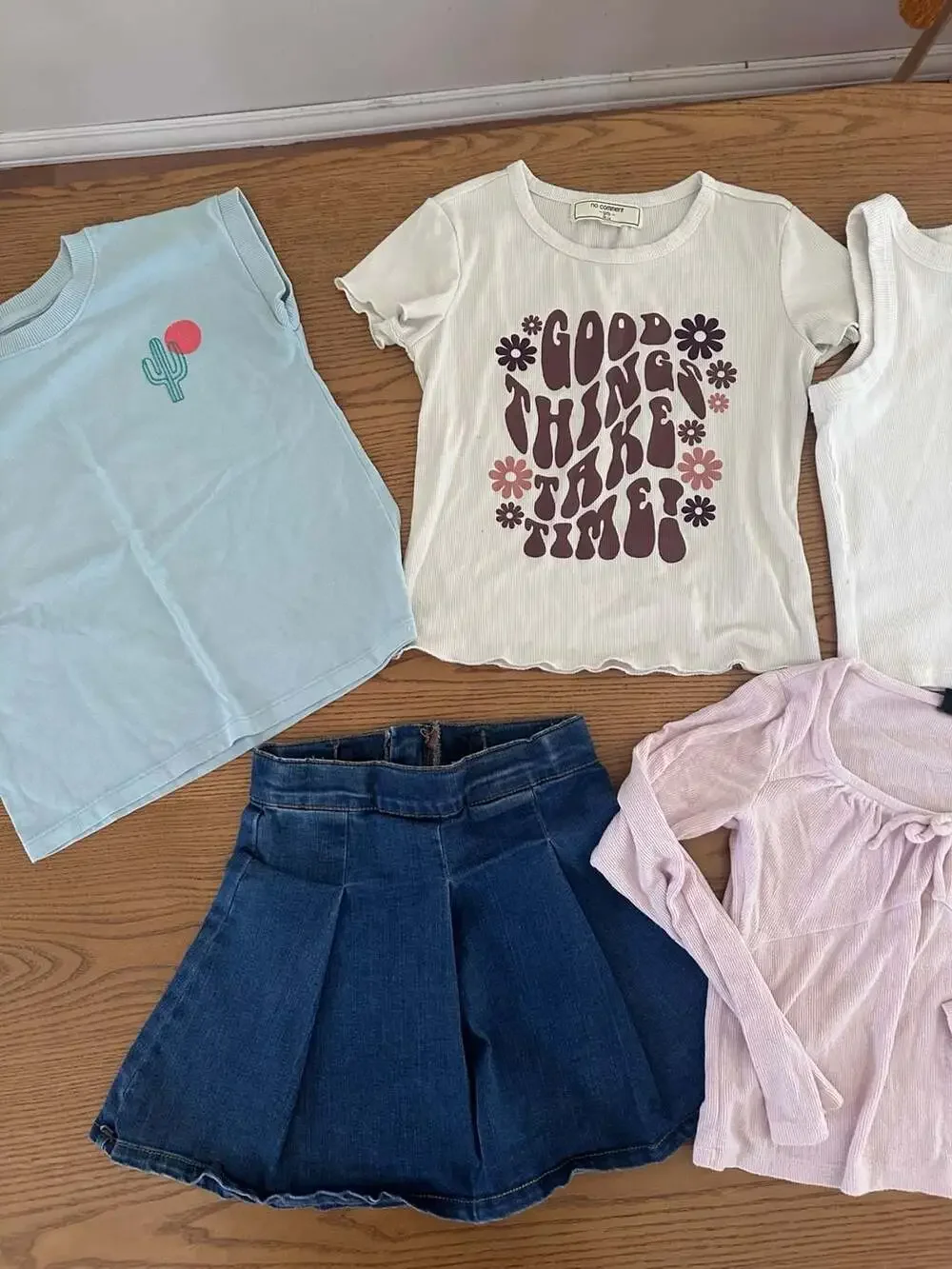 Girls 6 Piece Assorted Tops and Skirt Bundle